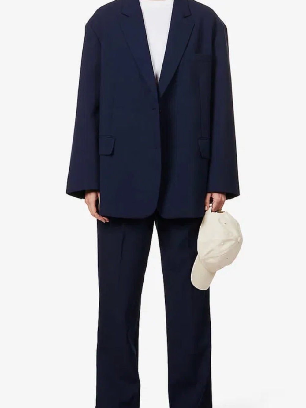 Frankie Shop Navy Oversized Blazer